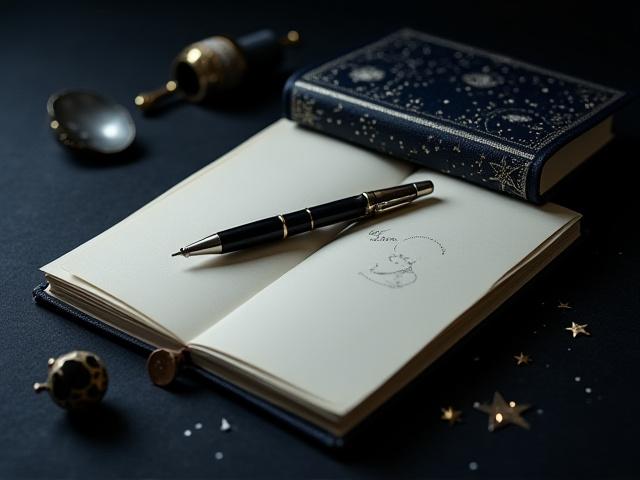 Asztronómiai témájú jegyzetfüzet